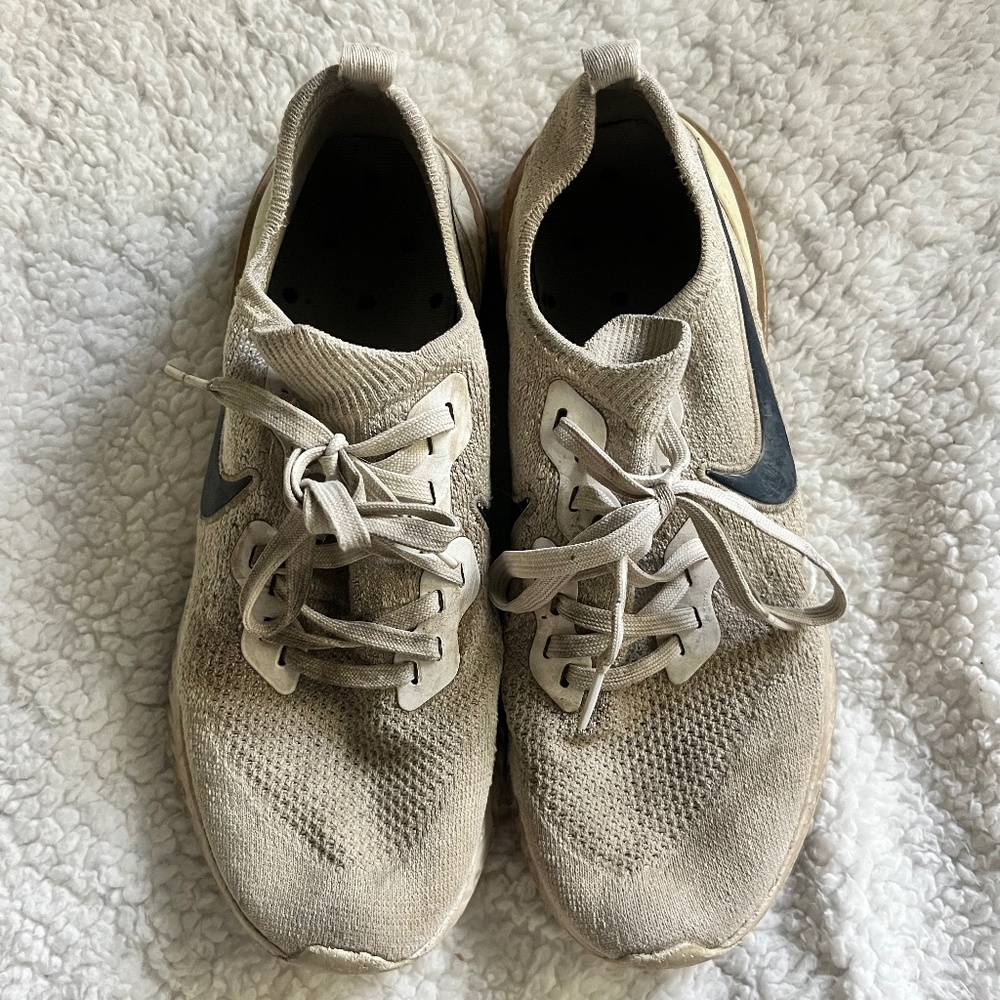 Nike white running shoes